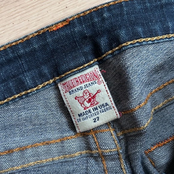 True Religion Dark Blue Straight Leg Capri - Picture 3 of 5